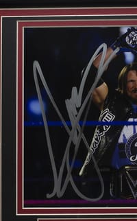 AJ Styles Signed WWE Framed POSTER (JSA) thumb 2