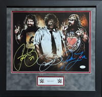 Mick Foley Signed WWE FRAMED Poster (JSA) thumb 1