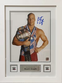 KURT ANGLE SIGNED WWE FRAMED POSTER (COJO) thumb 1