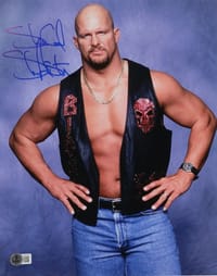 "Stone Cold" Steve Austin Signed WWE FRAMED POSTER (Beckett) thumb 2