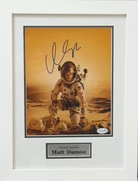 Matt Damon Signed "The Martian" FRAMED Poster (AutographCOA) thumb 1