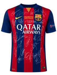 FC Barcelona Squad Signed 2014/15 Jersey thumb 4