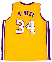 Shaquille O'Neal Signed Los Angeles Lakers CUSTOM Jersey (BECKETT) thumb 4