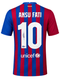 Ansu Fati Signed 2020/21 FC Barcelona Jersey (BECKETT) thumb 4