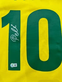 Pelé Signed 1970 Brazil Retro Jersey (BECKETT) thumb 7