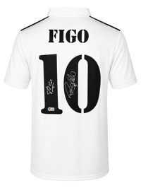 Luis Figo & Ronaldo Nazario Signed 2002/03 Real Madrid Jersey (BECKETT) thumb 4