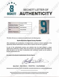 Karim Benzema Signed 2021/22 Real Madrid Jersey (BECKETT) thumb 8