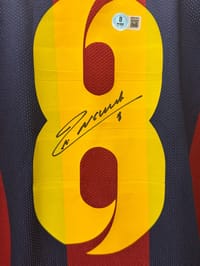 Andres Iniesta Signed 2014/15 FC Barcelona Jersey (BECKETT) thumb 5