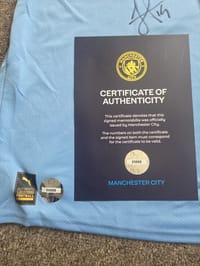 MANCHESTER CITY 2022/23 SQUAD SIGNED JERSEY thumb 6