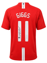 RYAN GIGGS SIGNED 2007/08 MANCHESTER UNITED JERSEY (BECKETT) thumb 4
