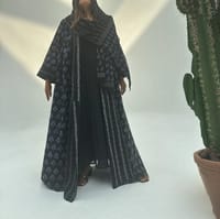 Cotton Abaya w Chiffon Tarha H1 thumb 1