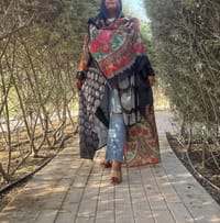 Cotton Abaya w Chiffon Tarha T4 thumb 5