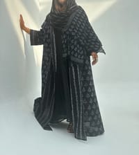 Cotton Abaya w Chiffon Tarha H1 thumb 5