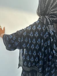 Cotton Abaya w Chiffon Tarha H1 thumb 9