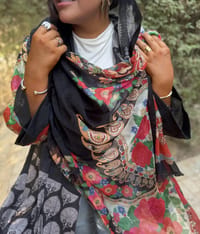 Cotton Abaya w Chiffon Tarha T4 thumb 6