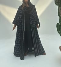 Cotton Abaya w Chiffon Tarha H1 thumb 10