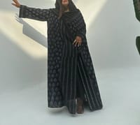 Cotton Abaya w Chiffon Tarha H1 thumb 8