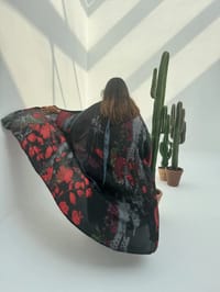 Flame Silk Abaya Georgette Tarha k2 thumb 8