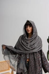 Abaya w Chiffon Tarha B1 thumb 1