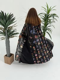Cotton Abaya w Chiffon Tarha M2 thumb 2