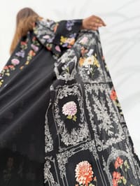 Cotton Abaya w Chiffon Tarha M2 thumb 3