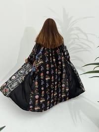 Cotton Abaya w Chiffon Tarha M2 thumb 9