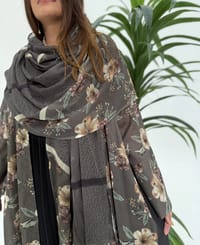 Cotton Abaya w Chiffon Tarha M7 thumb 3