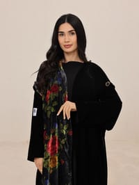 Velvet Abaya w Velvet Tarha V25 thumb 3