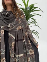 Cotton Abaya w Chiffon Tarha M7 thumb 8