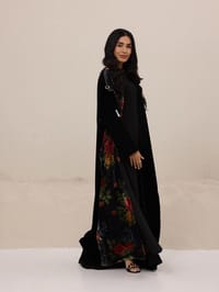Velvet Abaya w Velvet Tarha V25 thumb 7