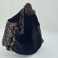 Velvet Abaya w Velvet Tarha A12 thumb 3