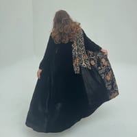 Velvet Abaya w Velvet Tarha A4 thumb 2