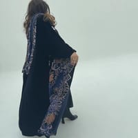 Velvet Abaya w Velvet Tarha A11 thumb 7