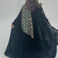 Velvet Abaya w Velvet Tarha A25 thumb 9
