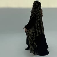 Velvet Abaya w Velvet Tarha A17 thumb 8