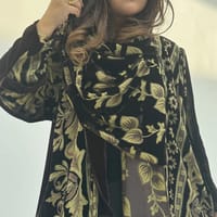 Velvet Abaya w Velvet Tarha A17 thumb 7