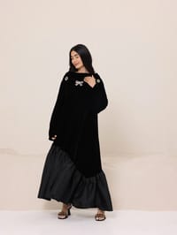 Black Velvet with Tafta Kaftan R2 thumb 5