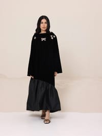 Black Velvet with Tafta Kaftan R2 thumb 3