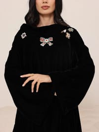 Black Velvet with Tafta Kaftan R2 thumb 2