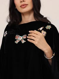 Black Velvet with Tafta Kaftan R2 thumb 7