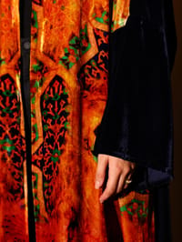 Velvet Abaya w Chiffon Tarha J8 thumb 4