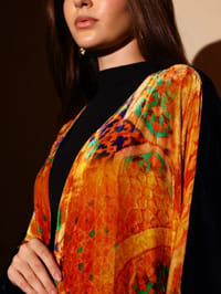 Velvet Abaya w Chiffon Tarha J8 thumb 10