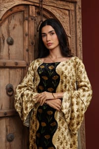 Silky Velvet Hand-block Kaftan A thumb 3