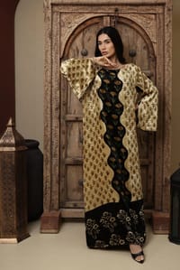 Silky Velvet Hand-block Kaftan A thumb 5
