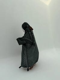 Silky Cotton Abaya w Cotton Tarha C3 thumb 6