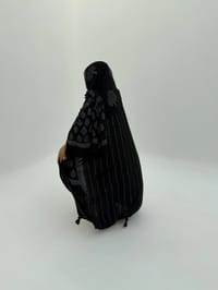 Silky Cotton Abaya w Cotton Tarha C5 thumb 4