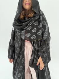 Silky Cotton Abaya w Cotton Tarha C5 thumb 3