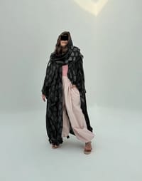 Silky Cotton Abaya w Cotton Tarha C5 thumb 6