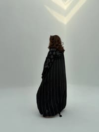 Silky Cotton Abaya w Cotton Tarha C5 thumb 11