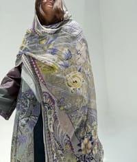 Cotton Abaya w Chiffon Tarha A4 thumb 3
